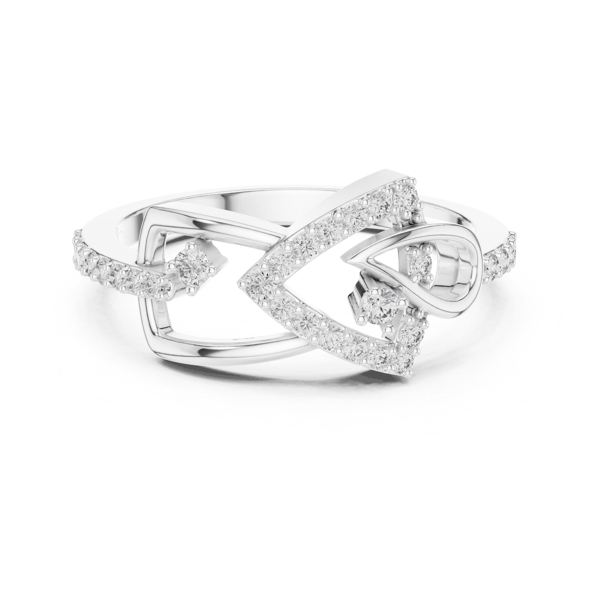 Riora elegant infinity moissanite diamond wedding band for women in rose gold with minimalist design and promise gift style.