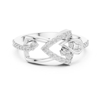Riora elegant infinity moissanite diamond wedding band for women in rose gold with minimalist design and promise gift style.