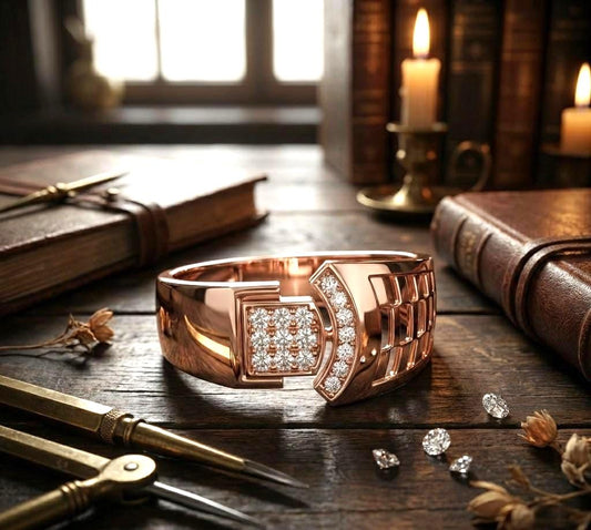Luxury CZ Wide Band Statement Ring for Women | Gold, Rose Gold & Silver | Sizes 5–11 | Engagement Gift
