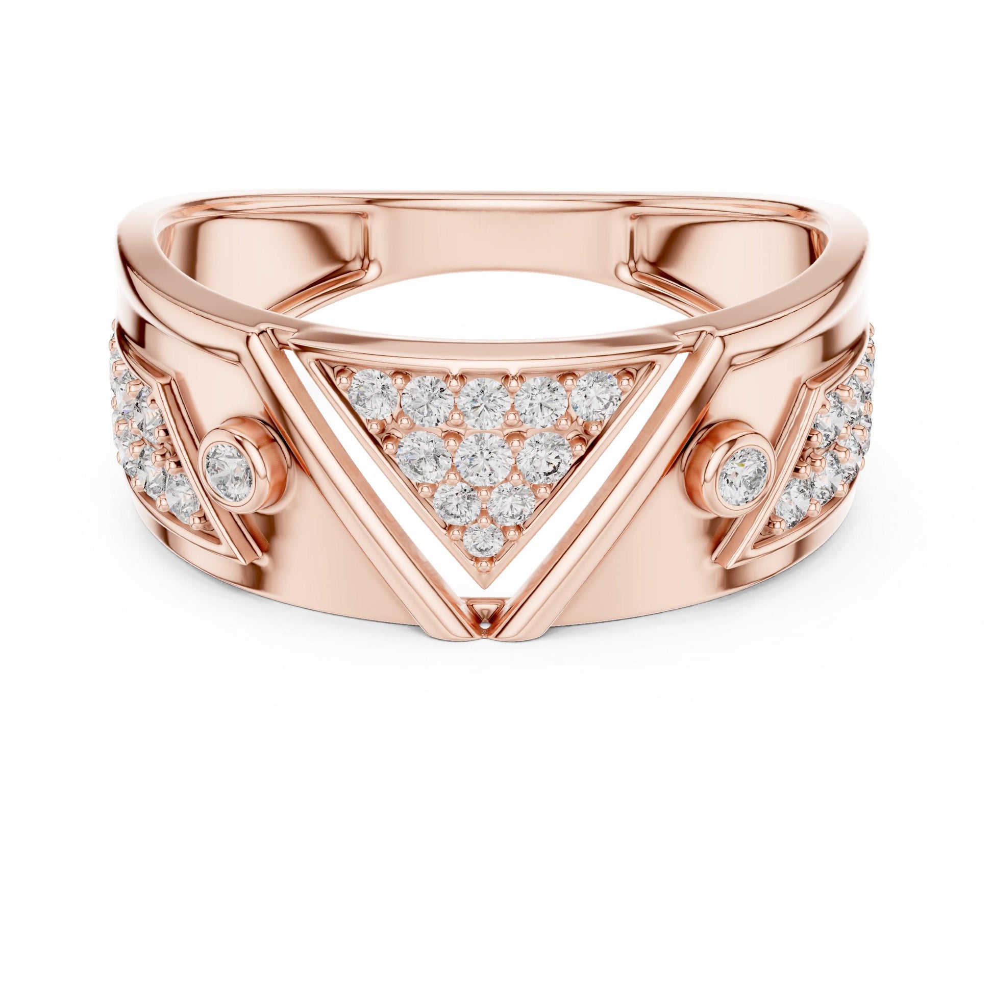 Riora luxury moissanite statement ring in gold, bold cocktail band perfect for bridal or birthday gift, elegant jewelry for her