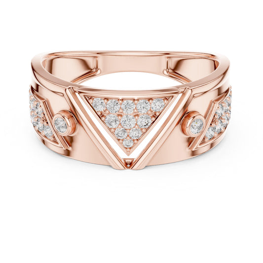 Riora luxury moissanite statement ring in gold, bold cocktail band perfect for bridal or birthday gift, elegant jewelry for her