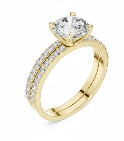 Elegant CZ Engagement Ring | Gold, Rose Gold & Silver | Bridal Promise Ring