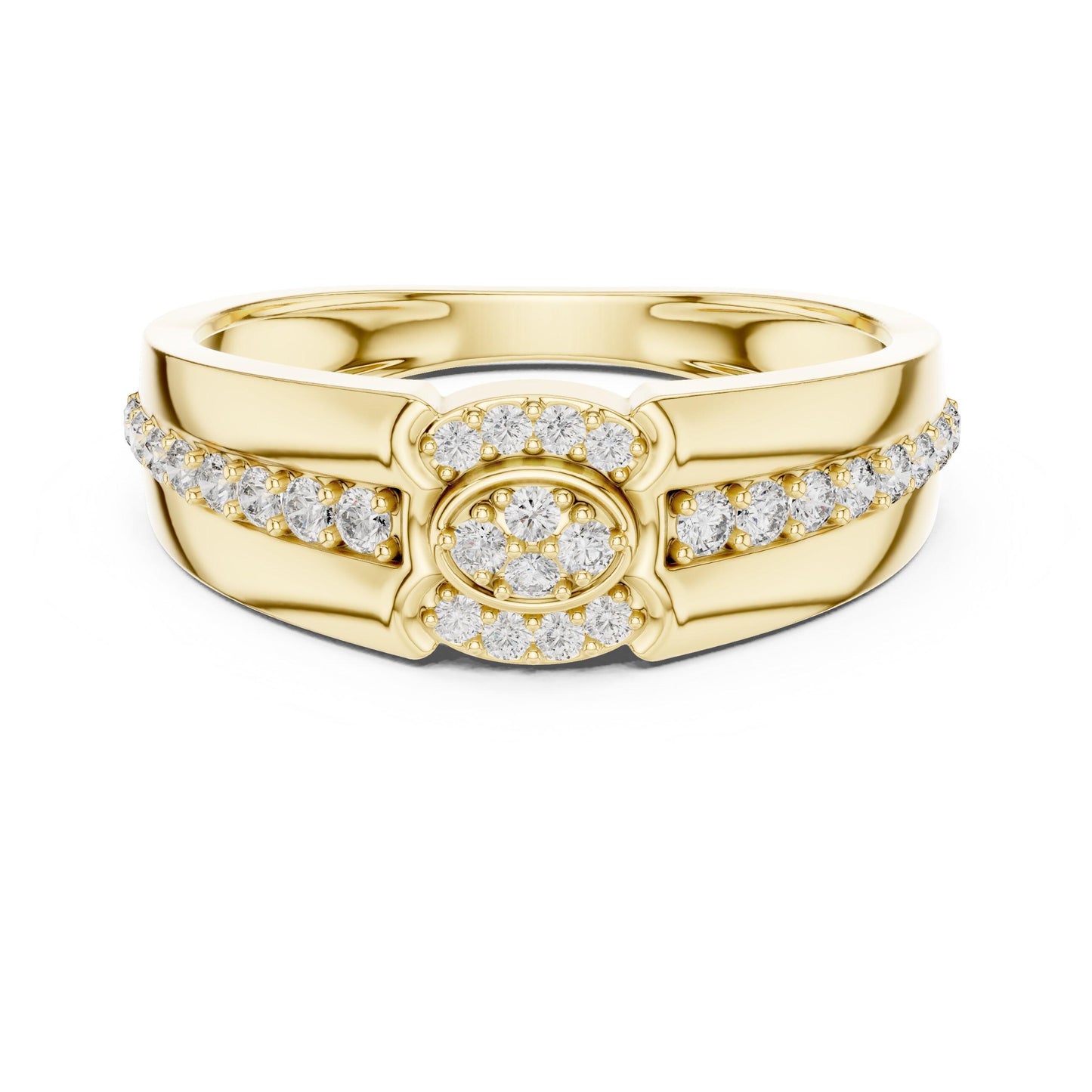 Riora luxury diamond halo rose gold engagement ring with dainty design, elegant wedding jewelry for her.