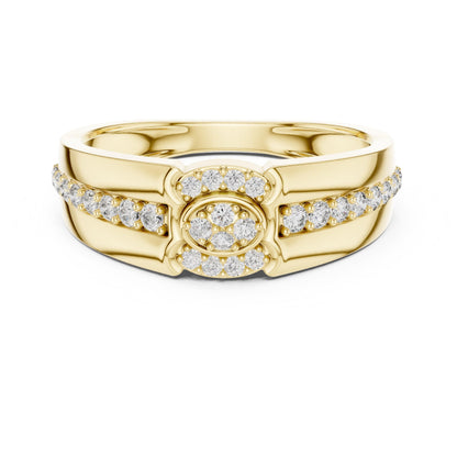 Riora luxury diamond halo rose gold engagement ring with dainty design, elegant wedding jewelry for her.