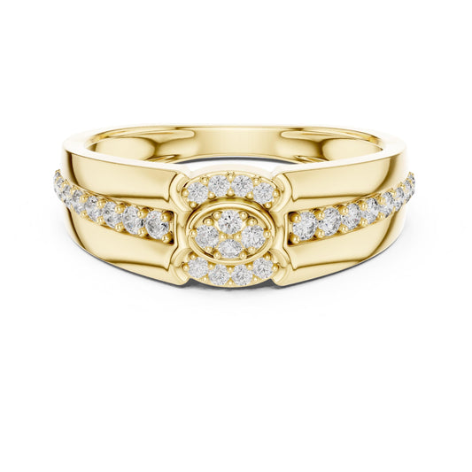 Riora luxury diamond halo rose gold engagement ring with dainty design, elegant wedding jewelry for her.