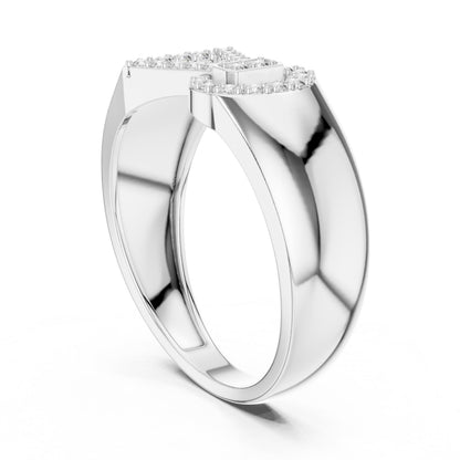 Riora luxury moissanite diamond statement ring in gold rose, elegant cocktail and bridal jewelry for special occasions