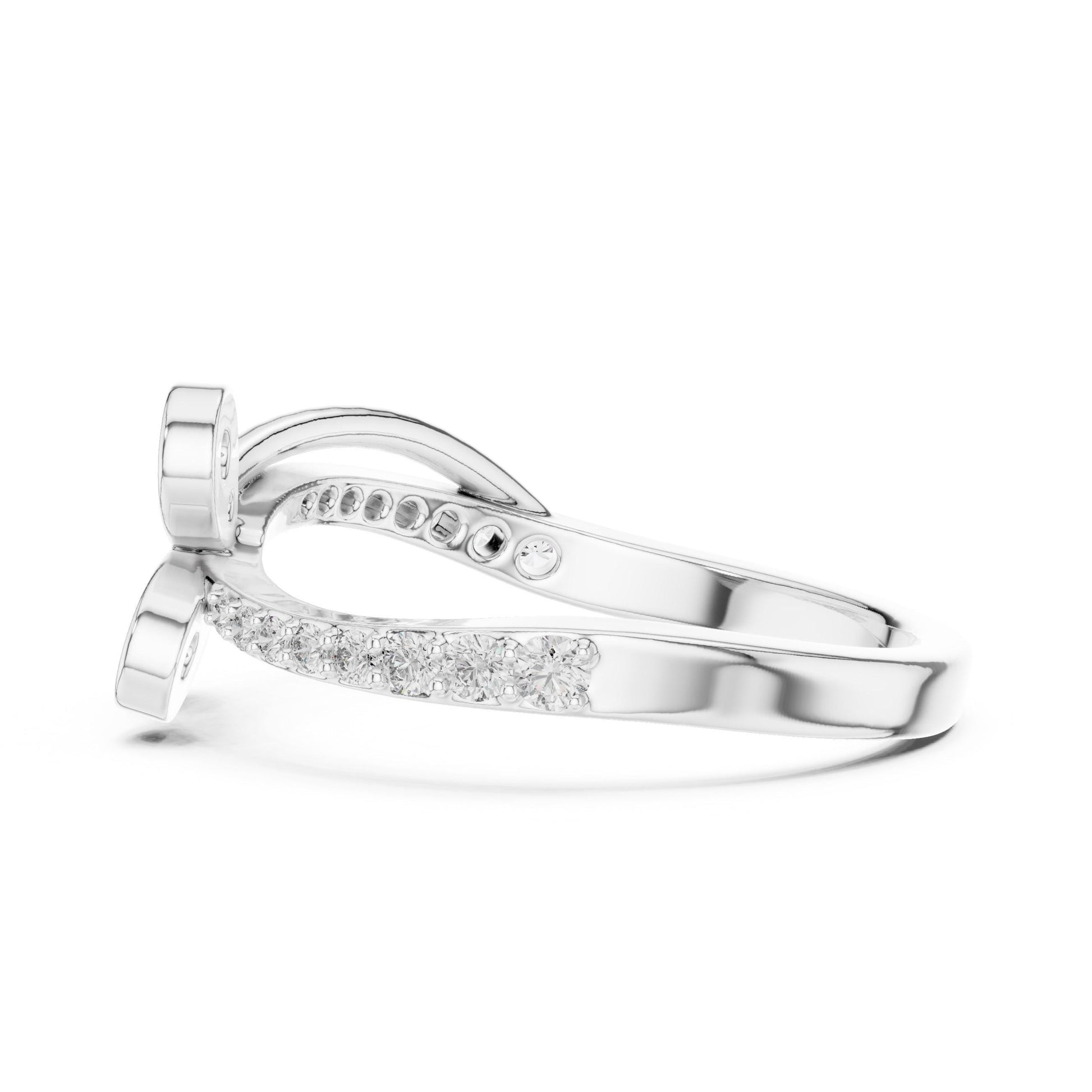 Riora Moissanite butterfly ring with nature-inspired design in gold, rose gold, and silver band for women.