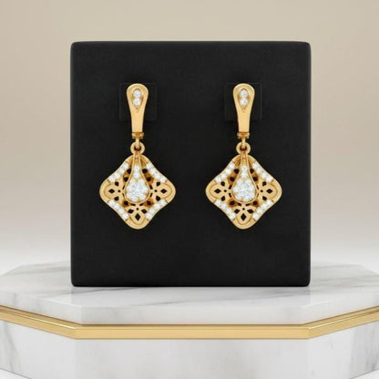 Moissanite Stud Dangle Earrings | Hypoallergenic | Gold, Rose Gold & Silver | Riora