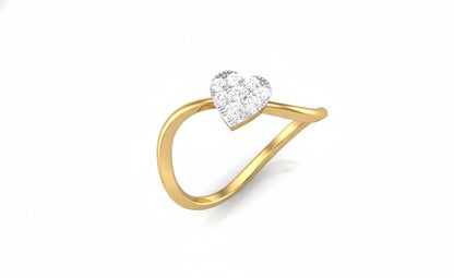 Heart Moissanite Ring – Dainty Love Ring | Hypoallergenic, Nickel-Free | Valentine Gift for Her | Riora