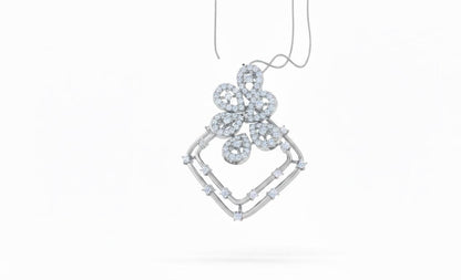 Moissanite Clover Pendant Necklace | Rose Gold & Silver, Hypoallergenic
