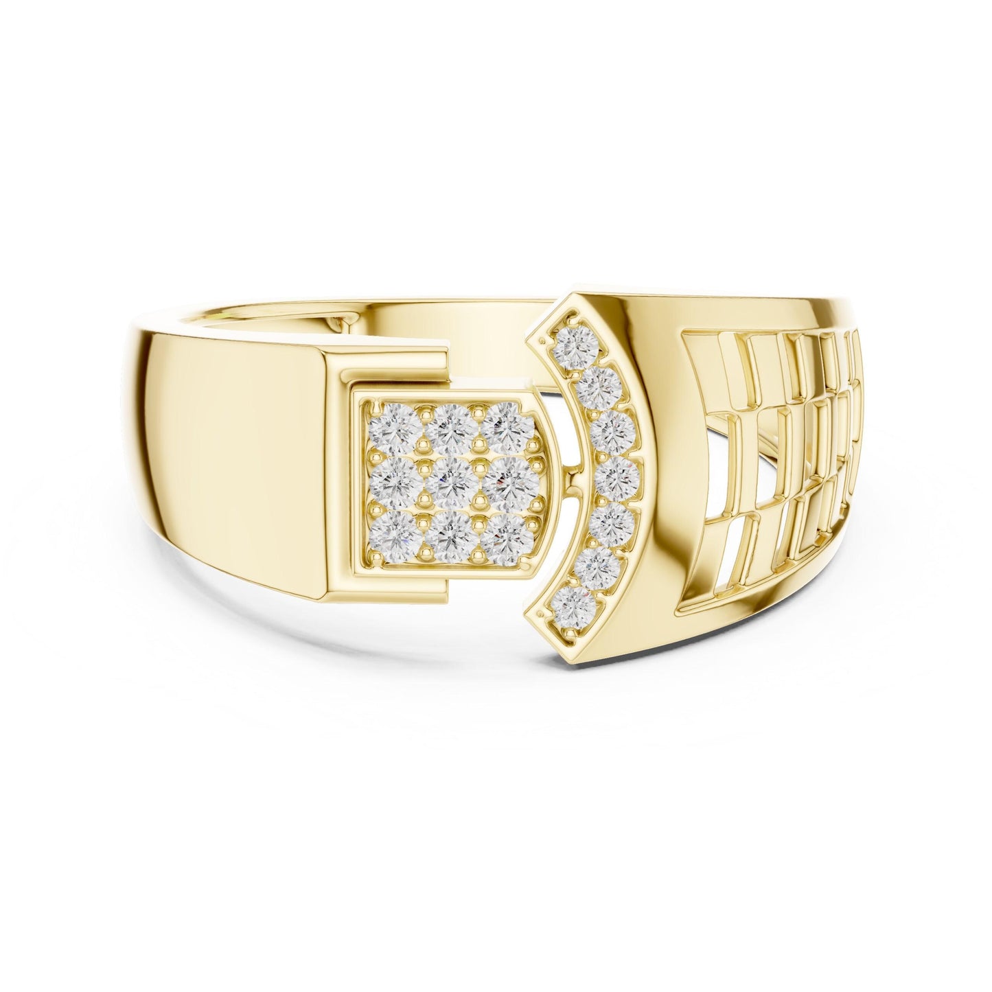 Luxury CZ Wide Band Statement Ring for Women | Gold, Rose Gold & Silver | Sizes 5–11 | Engagement Gift
