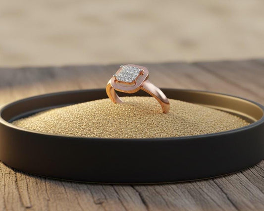 Moissanite Cushion Halo Ring for Women | Gold, Rose Gold & Silver | Sizes 5–11 | Engagement, Promise & Anniversary Gift