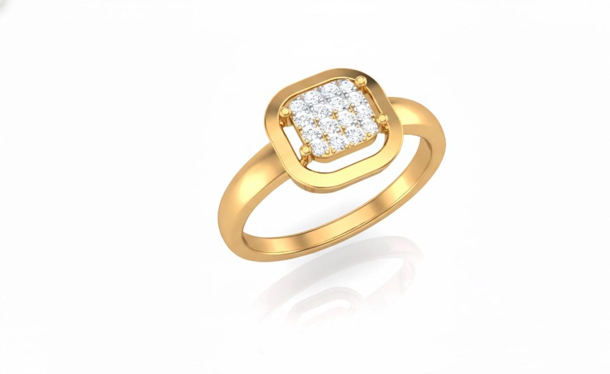 Moissanite Cushion Halo Ring for Women | Gold, Rose Gold & Silver | Sizes 5–11 | Engagement, Promise & Anniversary Gift