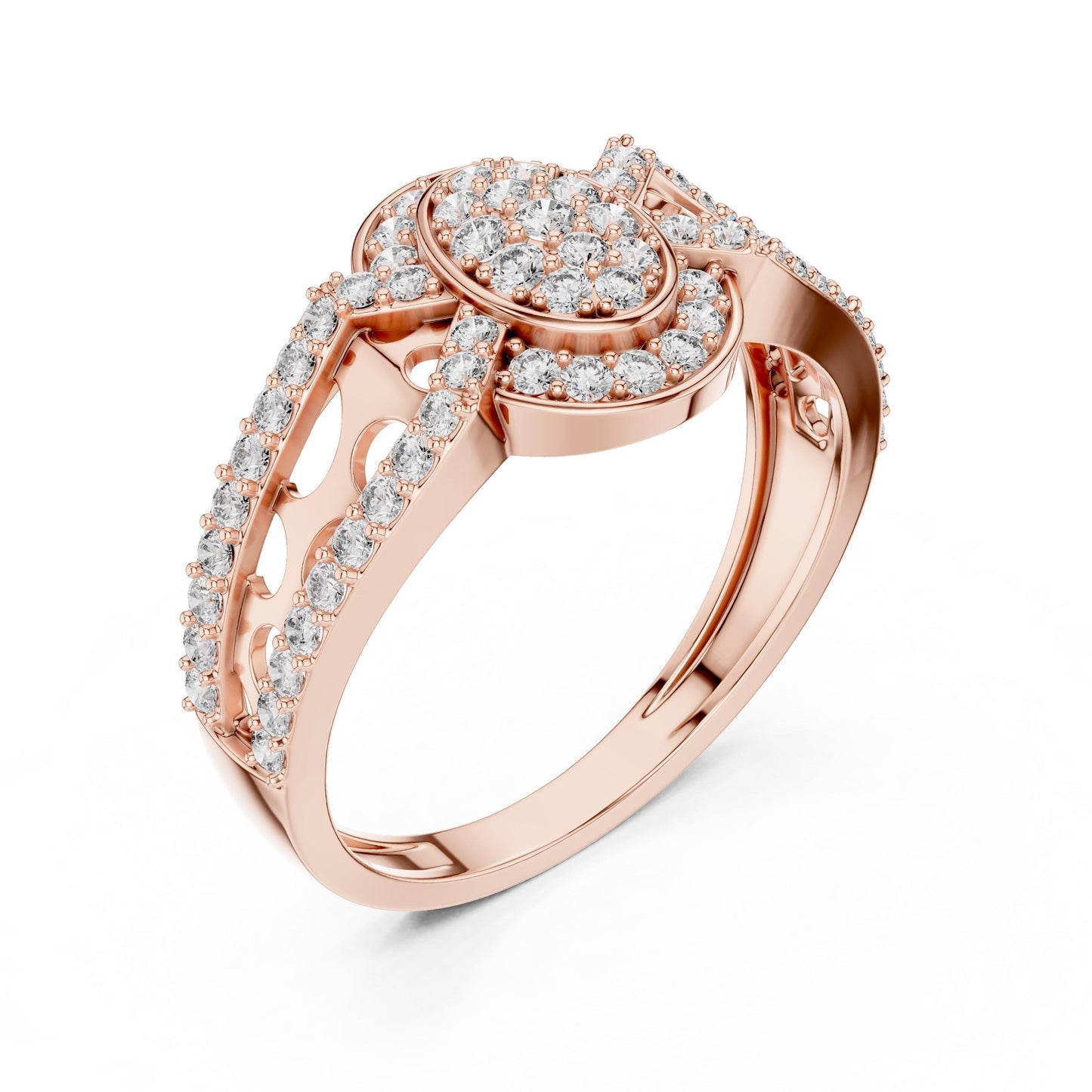 Oval Halo CZ Ring | 925 Hypoallergenic Engagement Ring for Women | Gold, Rose Gold & Silver