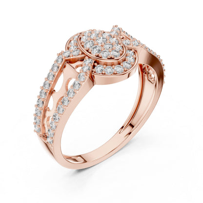Oval Halo CZ Ring | 925 Hypoallergenic Engagement Ring for Women | Gold, Rose Gold & Silver
