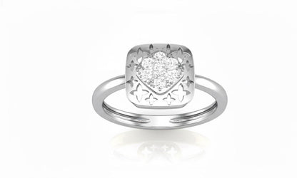 Moissanite Floral Statement Ring | Gold, Rose Gold & Silver | Hypoallergenic Fine Jewelry