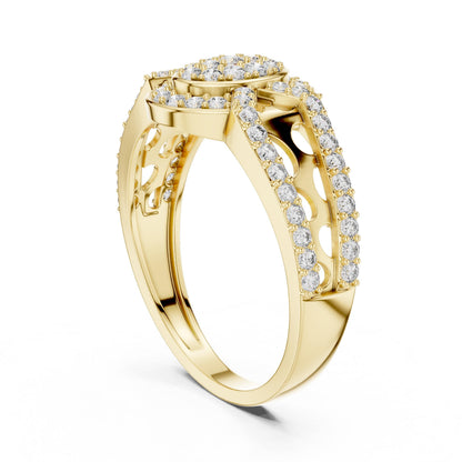 Oval Halo CZ Ring | 925 Hypoallergenic Engagement Ring for Women | Gold, Rose Gold & Silver