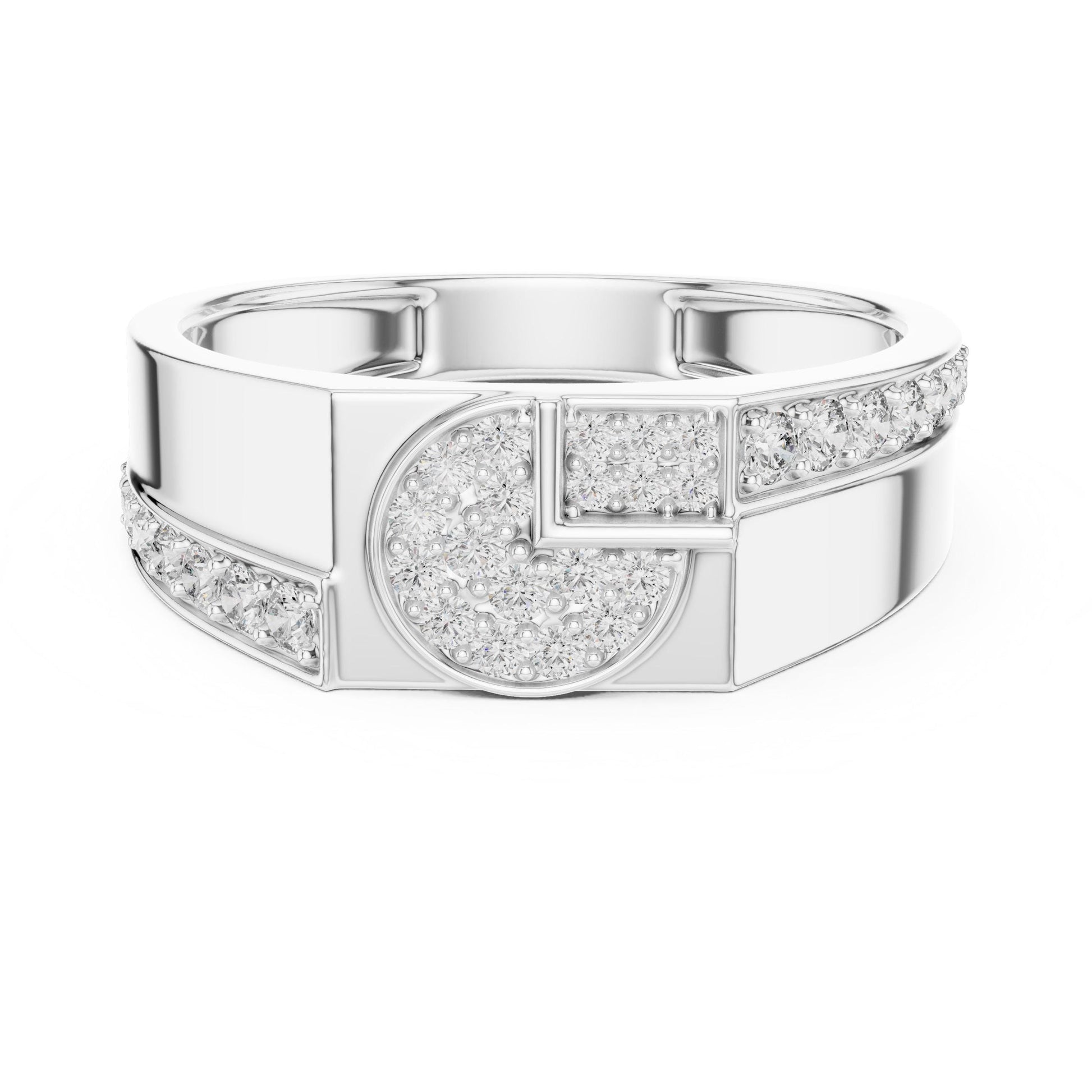 Riora luxury moissanite diamond statement ring for women with gold band, perfect for bridal, anniversary, or sparkling cocktail occasions.