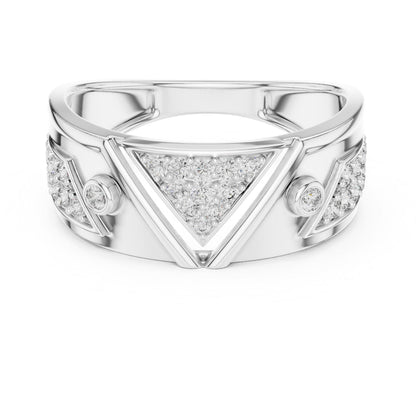 Gold moissanite statement ring featuring bold cocktail design, perfect for bridal or birthday gift, crafted by Riora.