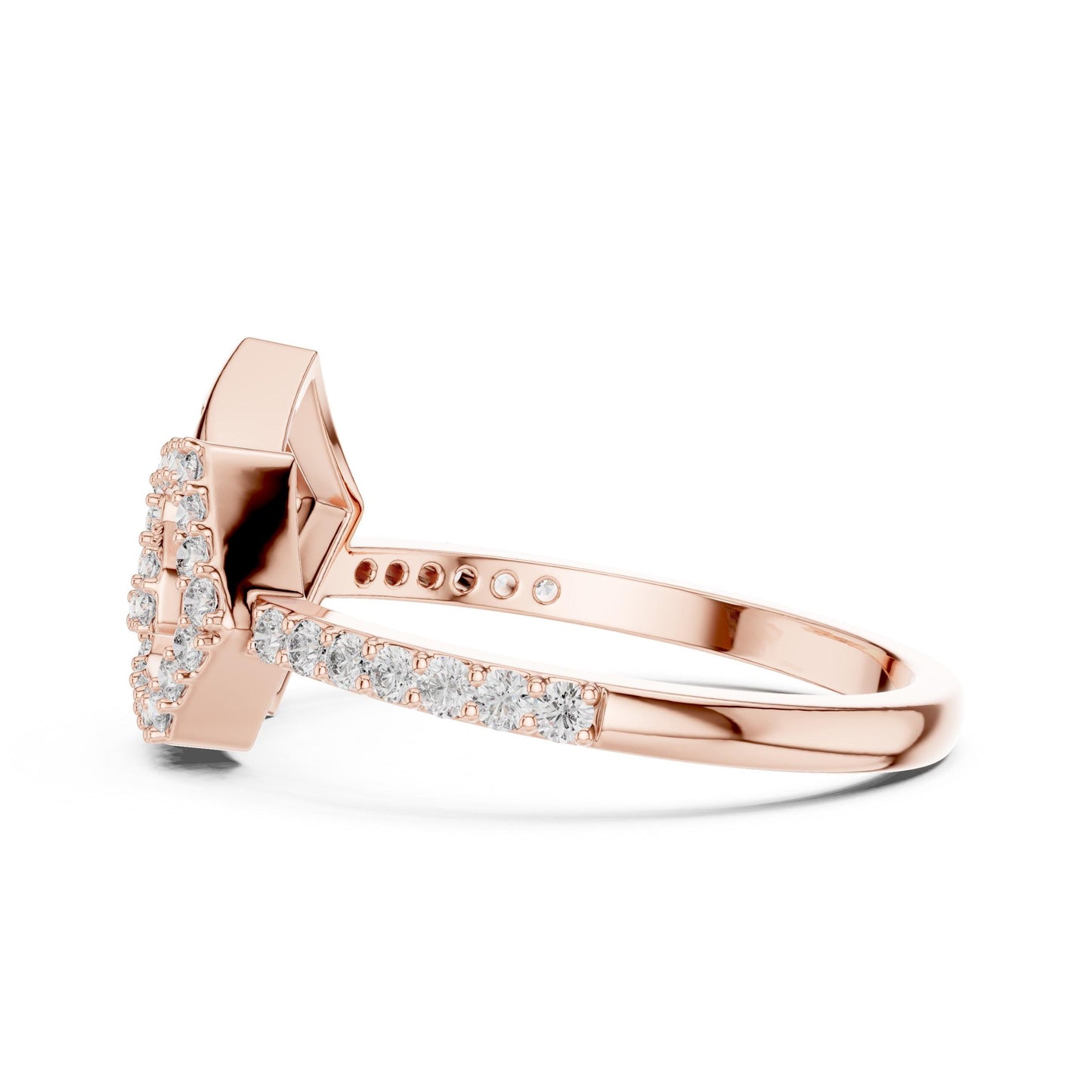 Riora luxury geometric CZ ring in gold and silver, featuring a statement band design for women’s engagement and promise jewelry.