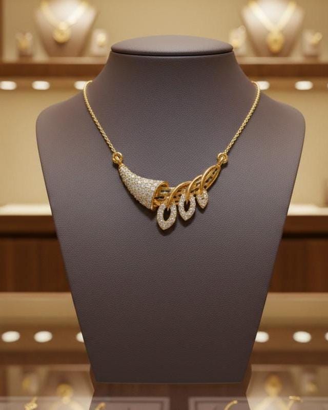 Riora luxury rose silver horn pendant necklace with minimalist boho style, dainty jewelry for women.