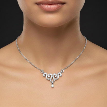 Moissanite Pendant Necklace | Non-Allergenic Bridal Jewelry