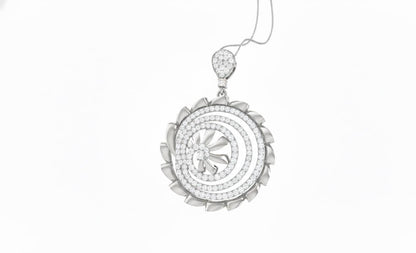 Moissanite Spiral Pendant Necklace, Gold Rose Gold Silver, Hypoallergenic Statement  Gift for Her Valentine