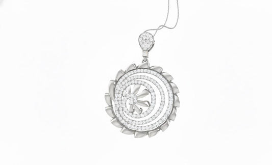 Moissanite Spiral Pendant Necklace, Gold Rose Gold Silver, Hypoallergenic Statement  Gift for Her Valentine