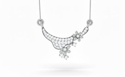 Moissanite Floral Pendant Necklace for Women | Gold, Rose Gold & Silver | Wedding & Anniversary Gift