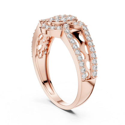 Oval Halo CZ Ring | 925 Hypoallergenic Engagement Ring for Women | Gold, Rose Gold & Silver