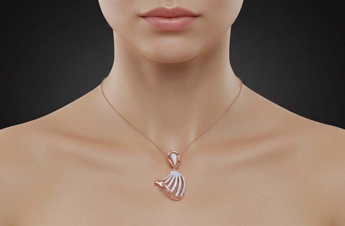 Pendant Necklace | Hypoallergenic Diamond Alternative, Bridal Jewelry