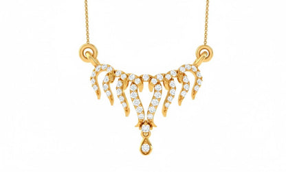 Moissanite Bridal Pendant 22 Inch Adjustable Chain