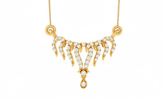 Moissanite Bridal Pendant 22 Inch Adjustable Chain