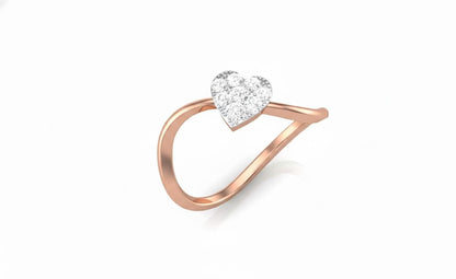 Heart Moissanite Ring – Dainty Love Ring | Hypoallergenic, Nickel-Free | Valentine Gift for Her | Riora