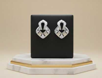 Riora moissanite stud earrings in gold, rose, and silver with diamond-like sparkle, hypoallergenic and nickel-free for women