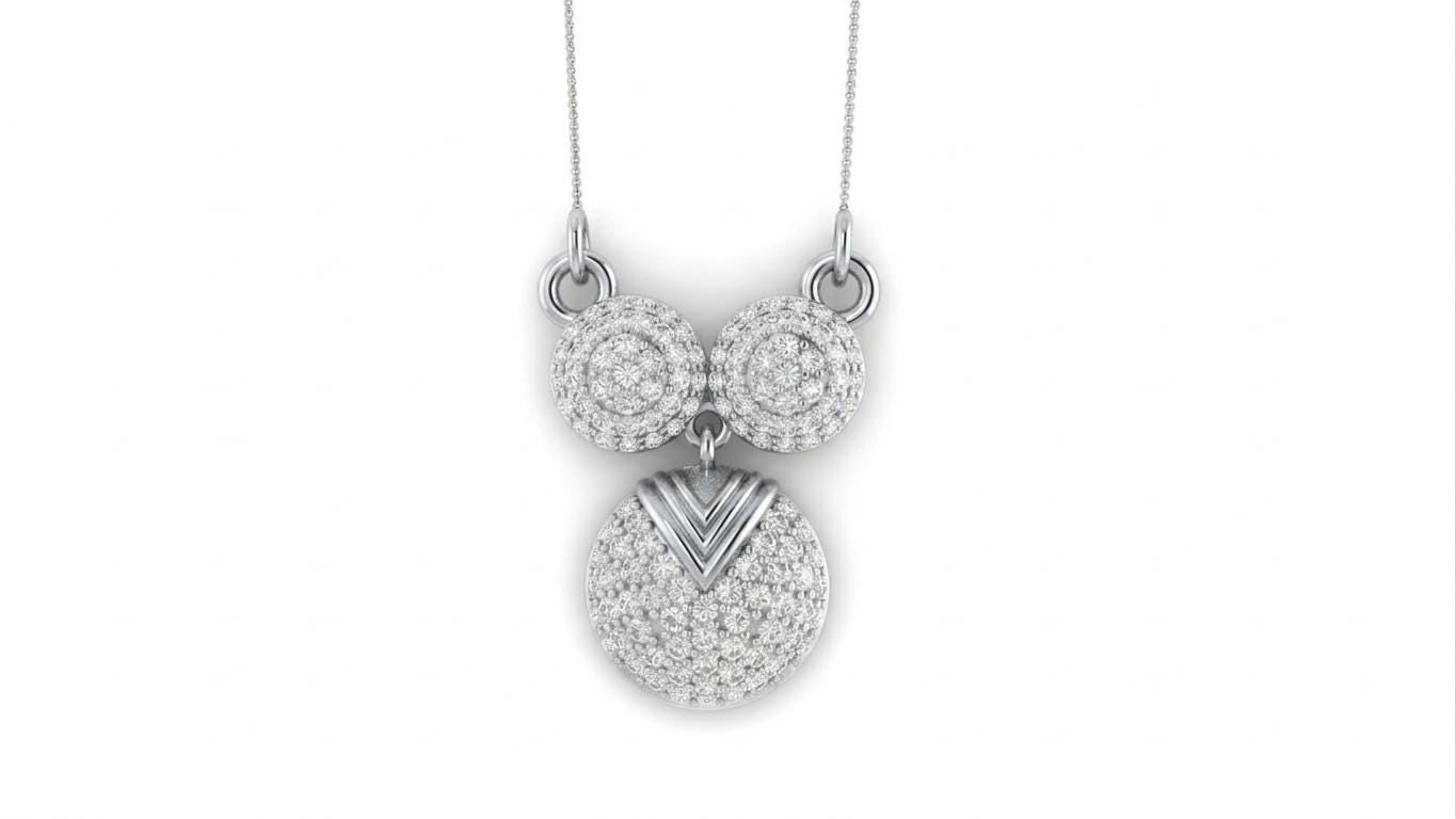 Riora rose gold moissanite circle pendant necklace with elegant bridal design, perfect for gift or statement jewelry.