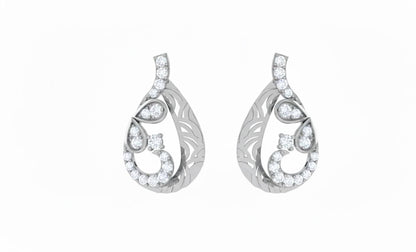 Riora moissanite teardrop stud earrings in gold, rose gold, and silver, non-allergic, nickel-free, ideal bridal gift for her