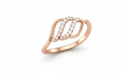 Wave Moissanite Ring – Hypoallergenic Promise Ring Gift for Her