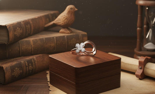 Clover Moissanite Ring | Gold, Rose Gold & Silver | Hypoallergenic Fine Jewelry