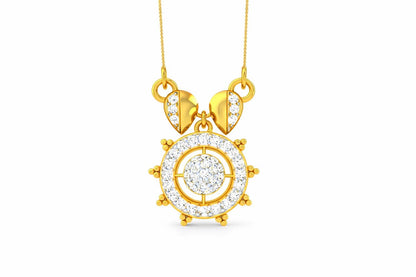 Riora moissanite halo pendant in gold, rose gold, and silver jewelry, bridal wedding necklace, elegant women’s gift accessory