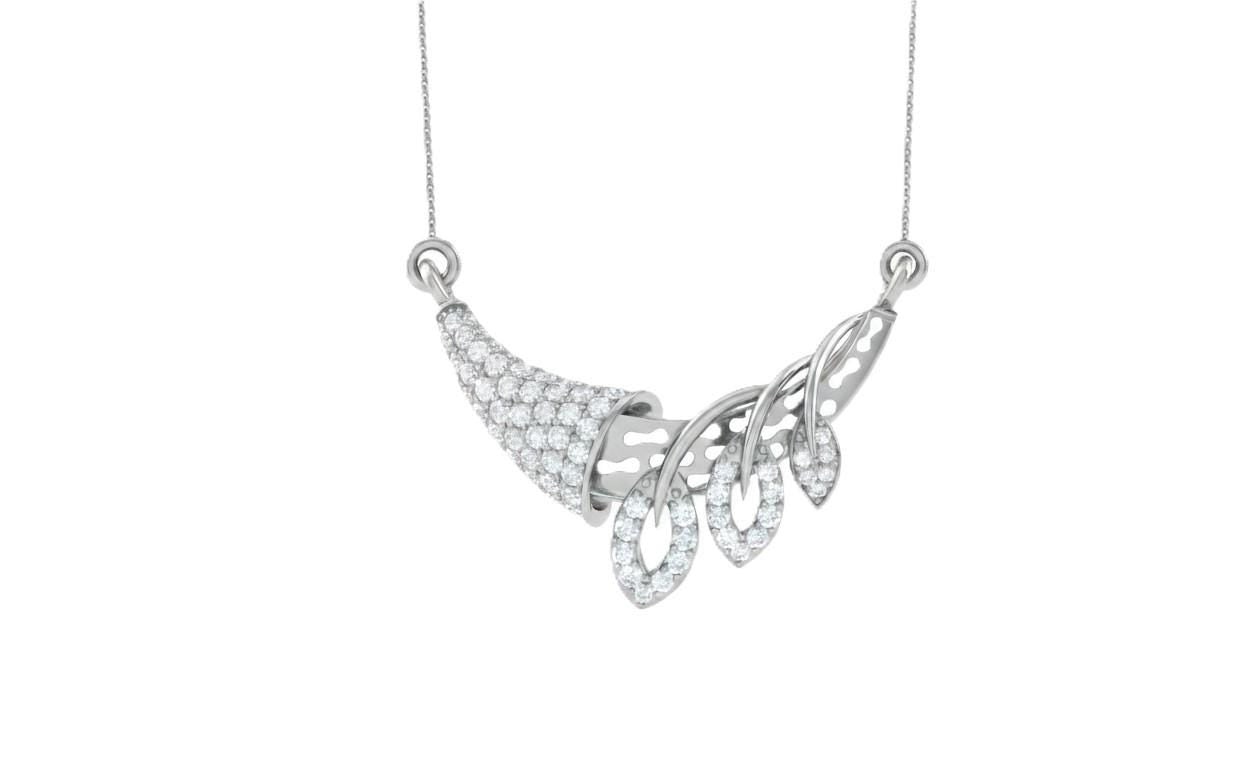 Riora luxury rose silver horn pendant necklace with minimalist boho design, dainty jewelry for women, ideal as a gift