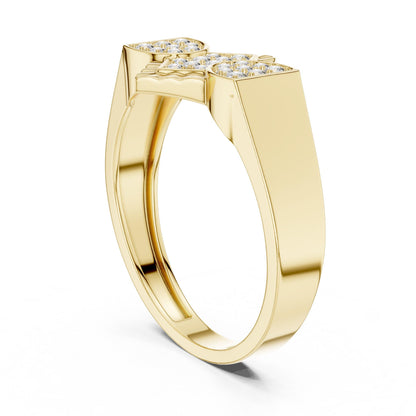 Geometric CZ Statement Ring – Rose Gold, Gold & Silver Bridal Band | Regalia & Roses