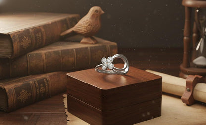 Clover Moissanite Ring | Gold, Rose Gold & Silver | Hypoallergenic Fine Jewelry