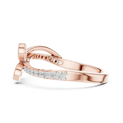 Riora Moissanite butterfly ring with nature-inspired design in gold, rose gold, and silver band, featuring diamond-like sparkle.