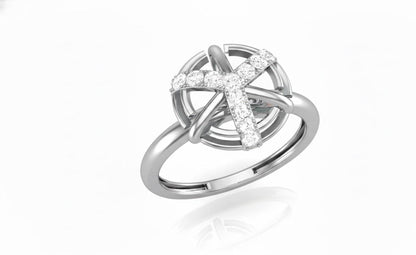 Moissanite Orbit Ring | Celestial Knot Design in Gold, Silver & Rose Gold | Hypoallergenic Engagement Ring
