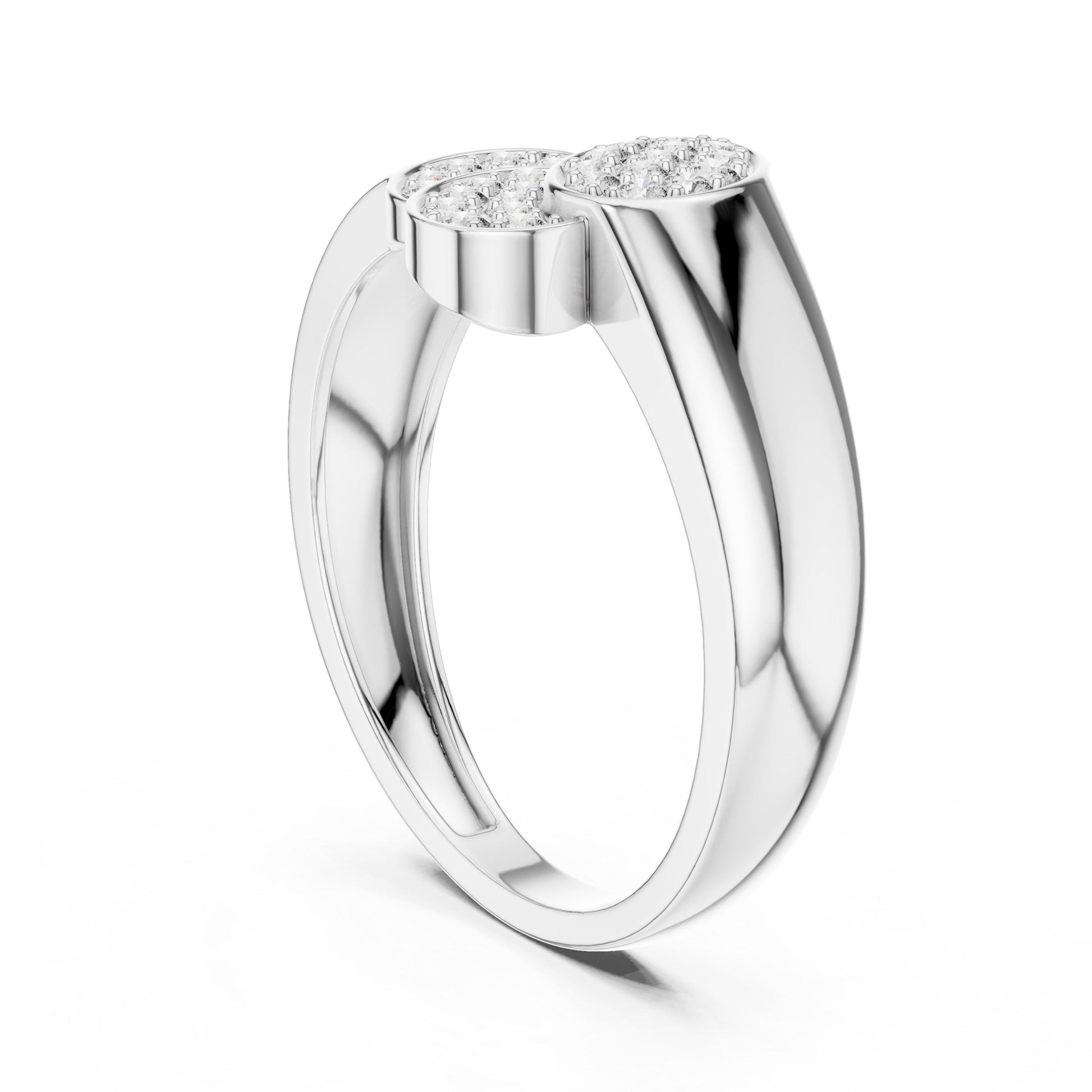 Riora luxury triple cluster moissanite diamond rose gold bridal statement ring with dainty design and promise band for special occasions