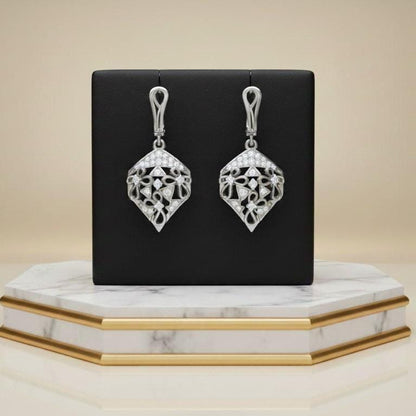 Moissanite Drop Stud Earrings | Hypoallergenic Luxury Dangle Earrings | Gold, Rose Gold & Silver | Riora