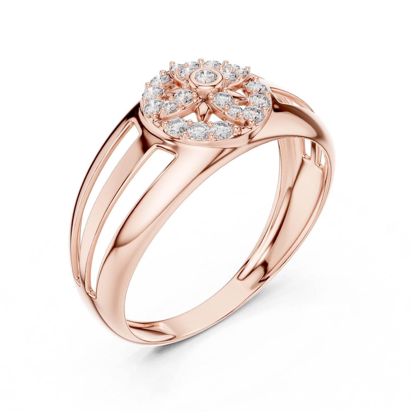 Riora luxury moissanite diamond halo ring in gold and silver, bridal jewelry with sparkling central stone and intricate band design