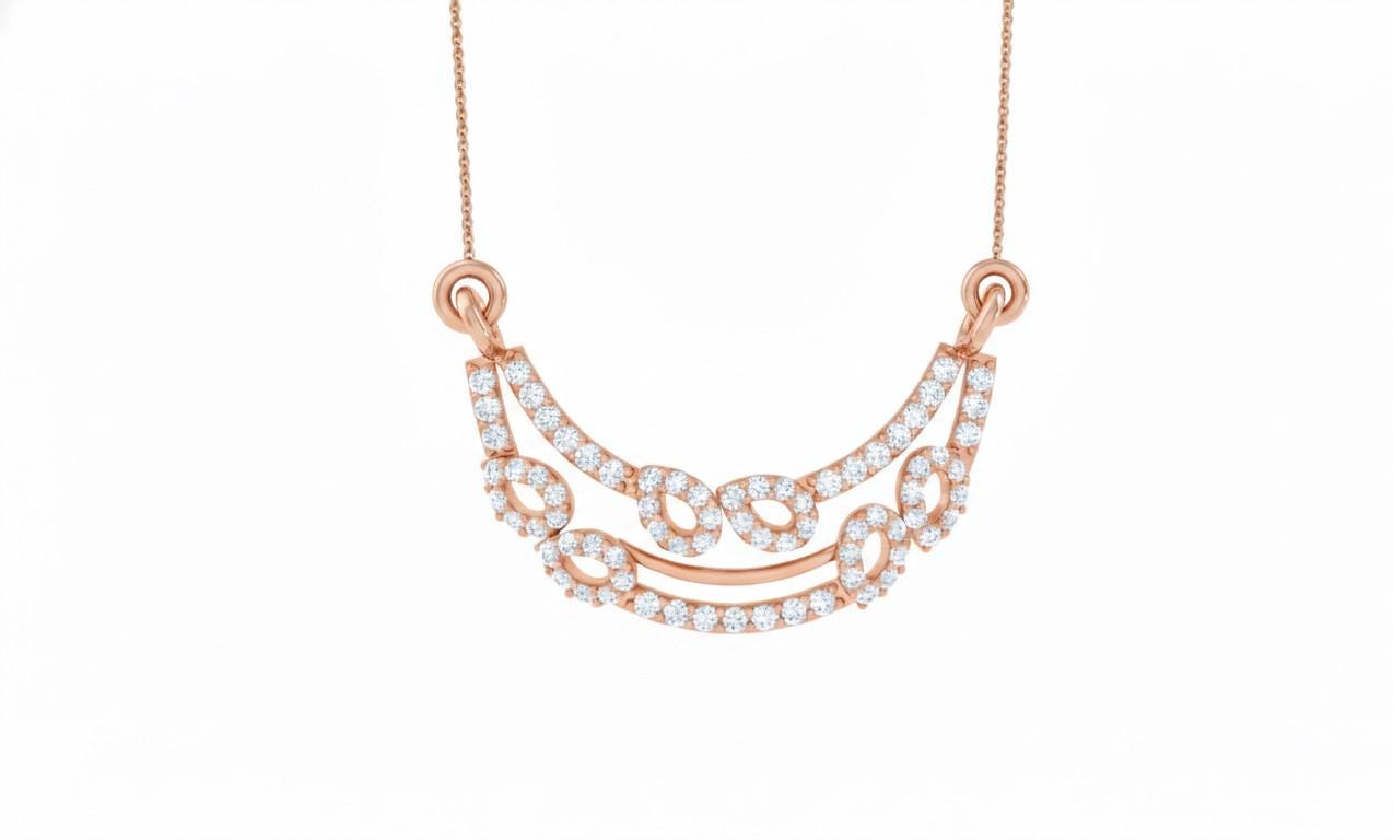 Gold layered necklace with dainty moissanite diamonds, minimalist double chain, perfect for everyday wear or gift-giving