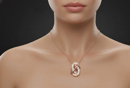 Moissanite Infinity Pendant  Adjustable Chain, Elegant Necklace  Gift